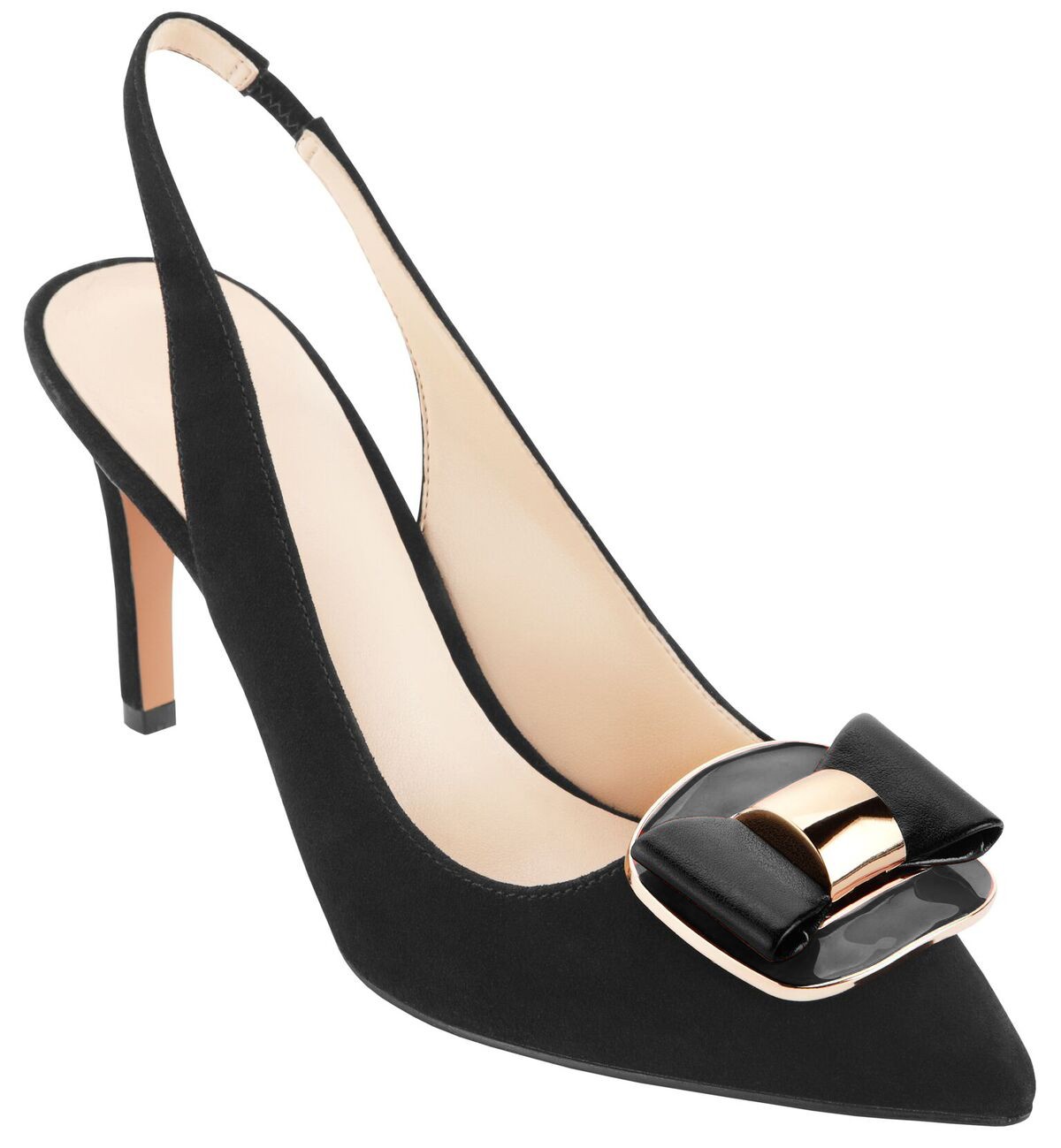 Shoe Clips Black Lacquer Buckle Shoe String