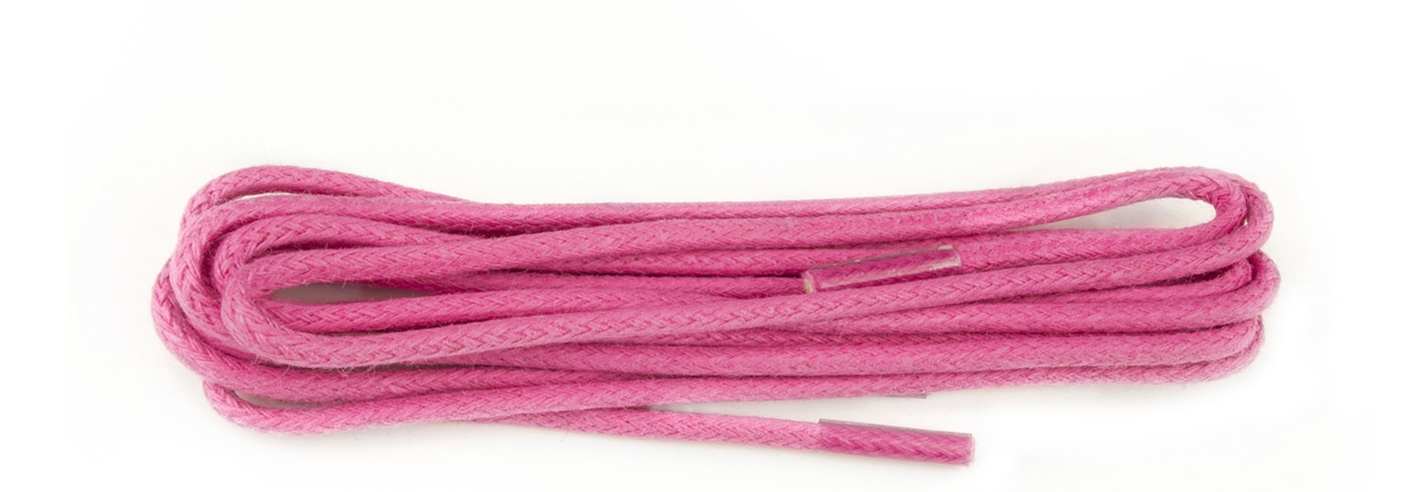 Hot Pink Wax Polished Fine Round Laces
