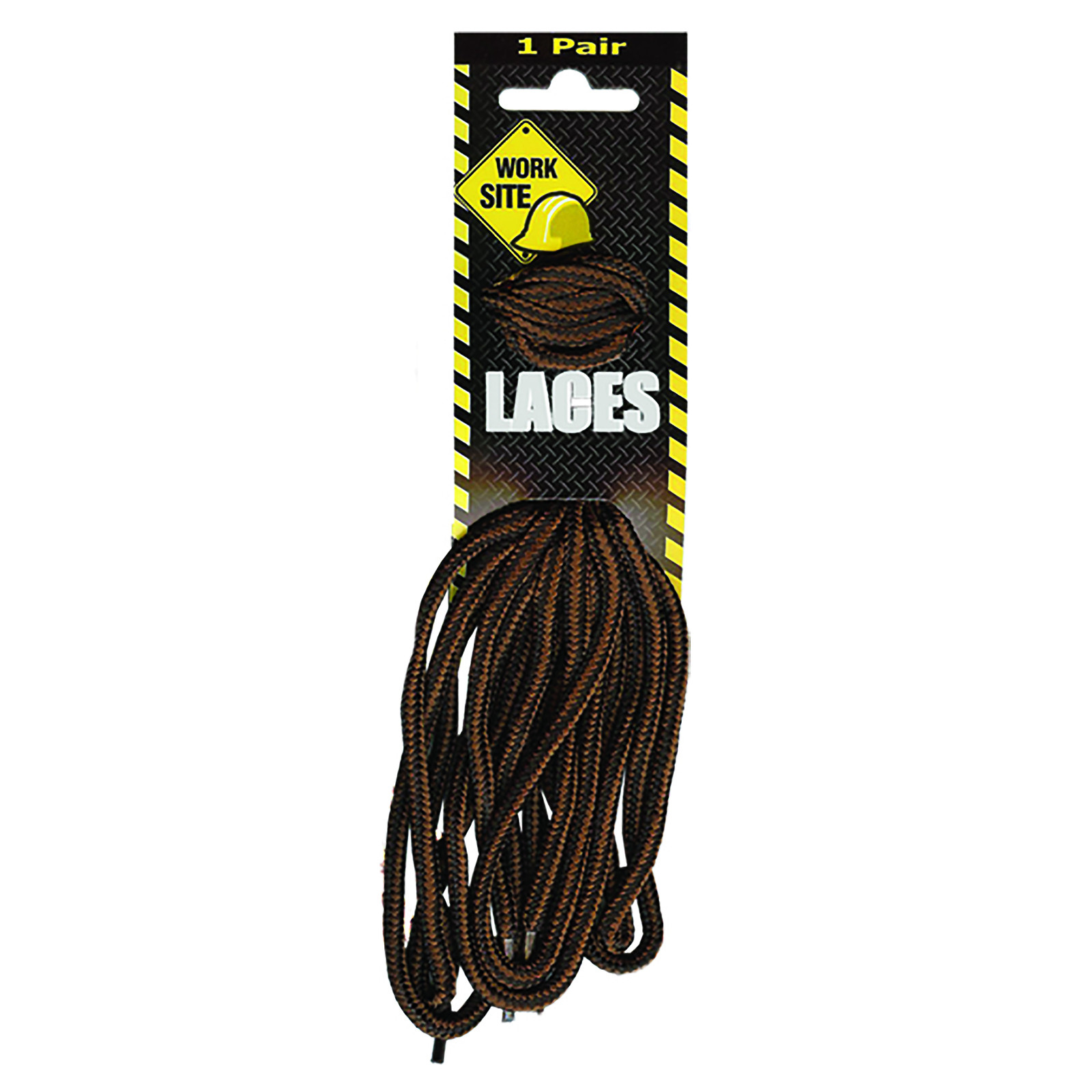 Brown Worksite Laces Heavy Cord Wax