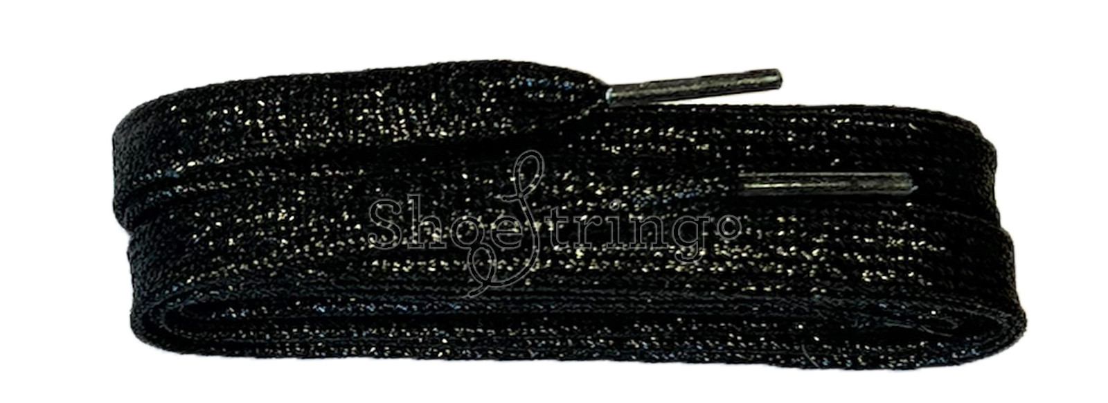 Black Metallic Glitter Flat 120cm