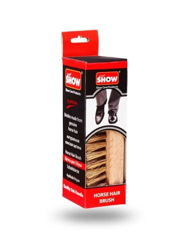 Show Shoe Brush Wooden Horse Hair 