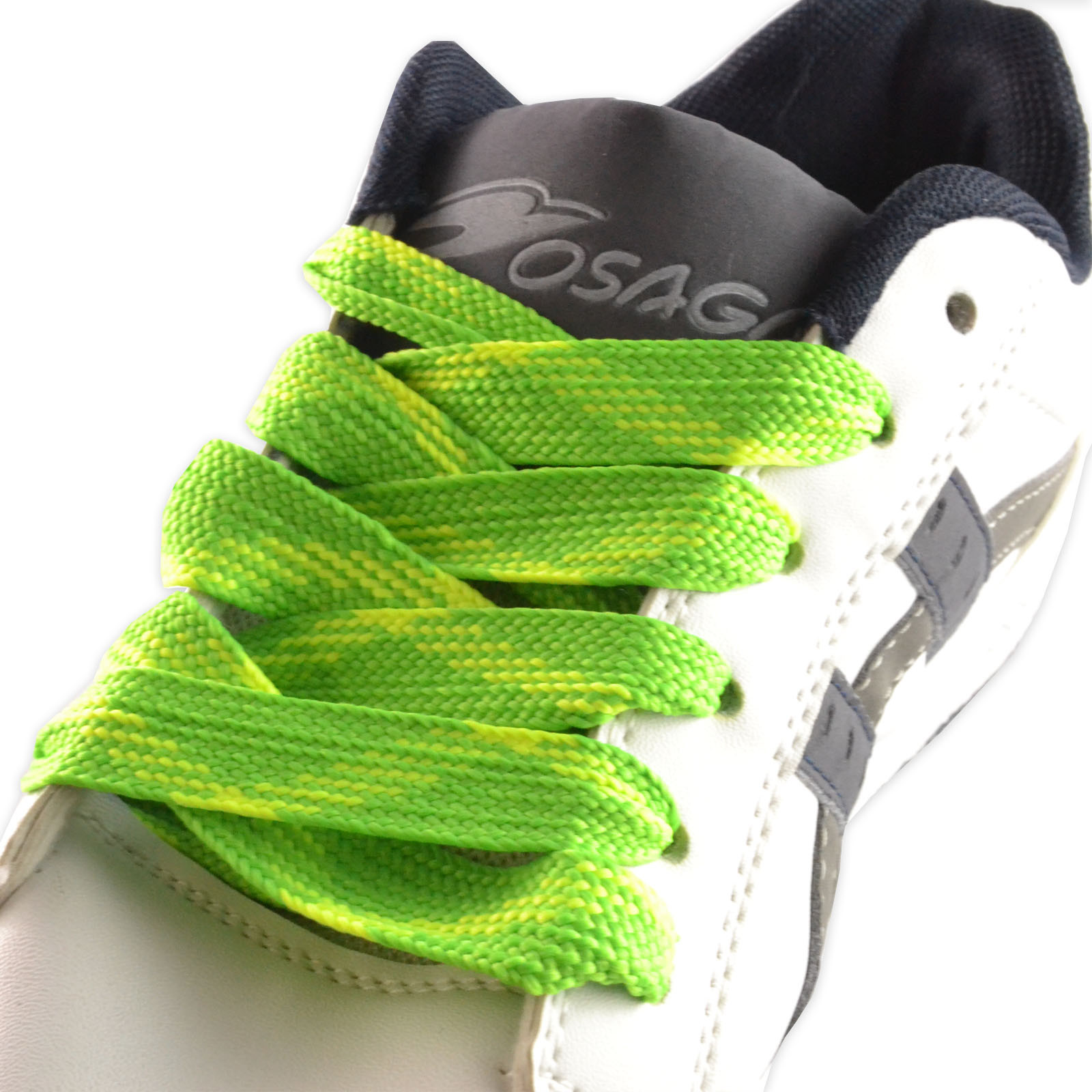 Flo Green 114cm Crazy Laces Banded~