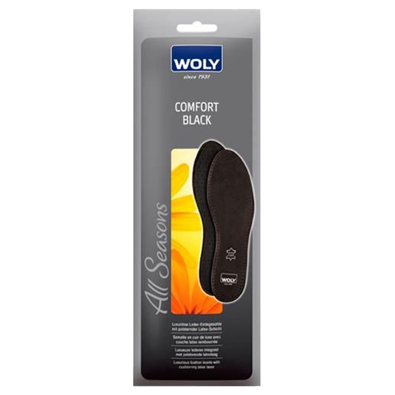 Woly Comfort Black Insoles Select Size