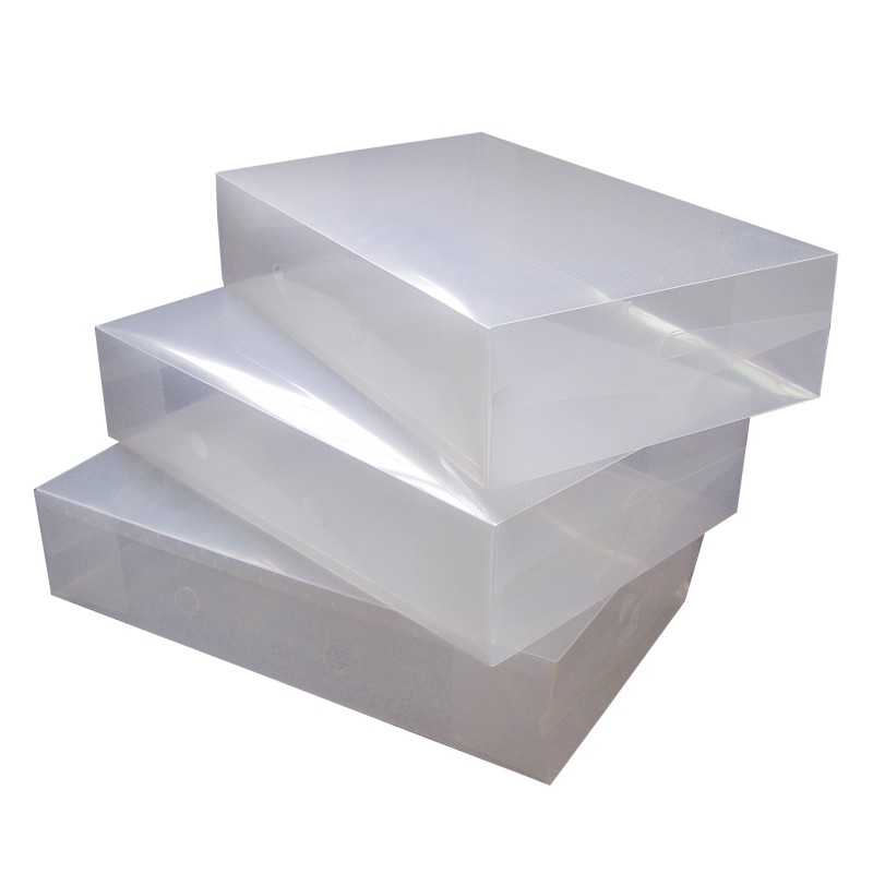 Boot Box Pack (Clear) 3 Units Boot Storage Boxes ShoeString UK