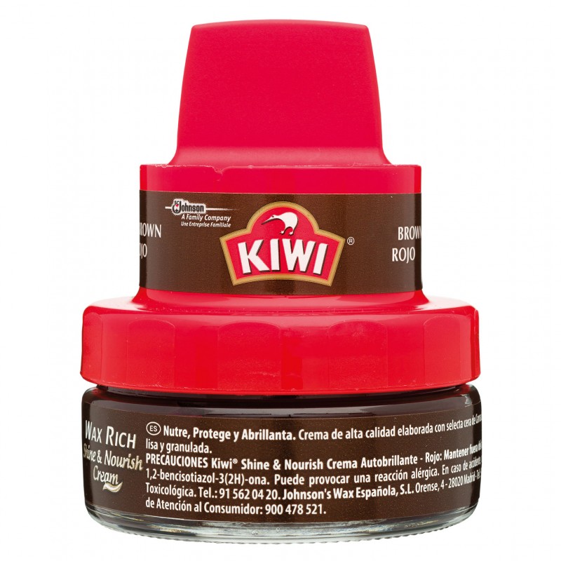 Kiwi Brown Shoe Cream With Sponge 50 Ml 