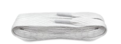 White 120cm American Flat 10mm Laces
