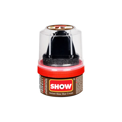 Show Brown Instant Shine Shoe Cream With Sponge 50ml 1 Unit 