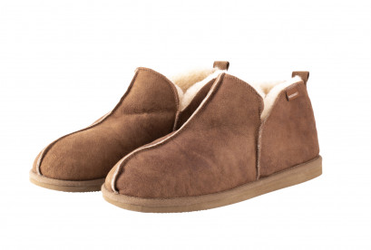 Shepherd Of Sweden Ladies Annie Boot Luxury Sheepskin Slippers - Antique Cognac