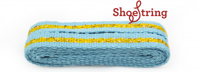 Stripes Turquoise/gold Laces Banded