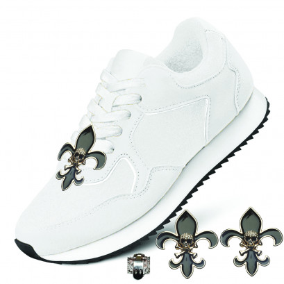 Shoe Clips Skull Fleur De Lis