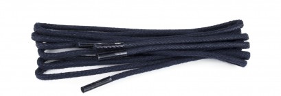 Navy Blue Wax Polished Fine 2mm Round Laces