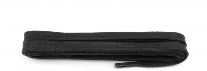 Black 75cm Waxed Flat 3mm Laces 